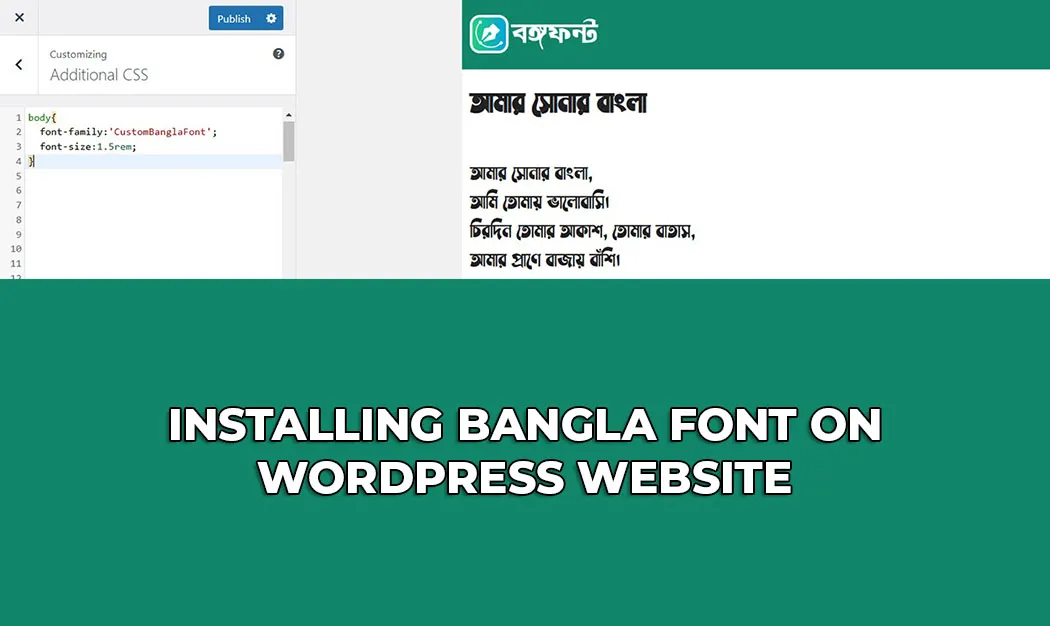 installing bangla font on wordpress website