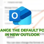 change the default font in new outlook